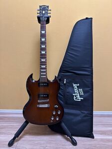 【中古】GIBSON SG 50’s TRIBUTE Made in USA P90x2 ピックガードレス仕様 Vintage Sunburst mod ギブソン純正ソフトケース付