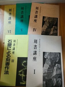 木耳社技法アカデミー 刻書講座 合計5冊セット/彩色用品/陰刻法/陽刻法/拓本の採り方/落款印/書稿を作る/石塑・木版による作品/B3233116