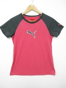 【送料無料】プーマ PUMA 半袖Tシャツ カットソー ピンク ロゴ レディース Mサイズ ■管理番号L19650SSA18-180827-10-3