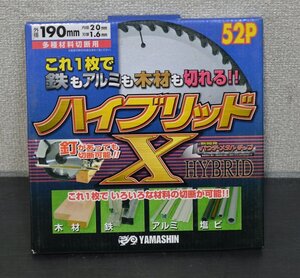 【YAMASHIN】多種材料切断用 ハイブリッド×/190mm/52P/【内径20mm/刃厚1.6mm】現状品/HT-YSD-190Xパッケージ傷み/日焼けあり(菅1852YO)