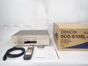 【外観美品】 DENON デノン/デンオン DCD-S10IIIL-N CDプレーヤー リモコン/説明書/元箱付 ∴ 706E4-1