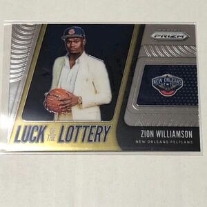 2019-20 Prizm Zion Williamson Luck Of The Lottery Rookie Card RC #1 Pelicans①