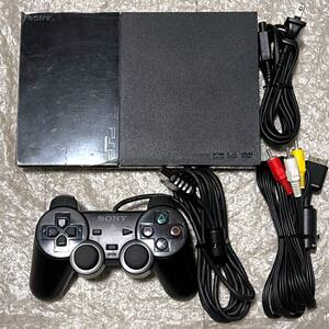 〈準美品・動作確認済み・最終型〉PS2 プレイステーション2 SCPH-90000 CB チャコールブラック 本体 プレステ2 PlayStation 薄型