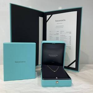 TIFFANY Co ティファニー バイザヤード ダイヤモンド ネックレス ゴールド 鑑定書有り 678866