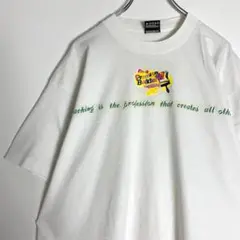 希少 90s ビンテージ USA製 フルーツオブザルームベスト 英字Tシャツ