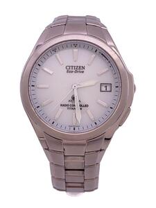 CITIZEN◆ソーラー腕時計/アナログ/ステンレス/WHT/SLV/SS/H410-T003788/アテッサ/エコドライブ