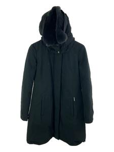 Woolrich◆BOW BRIDGE/ロングダウンジャケット/XS/コットン/BLK/無地/WWCPS2648D