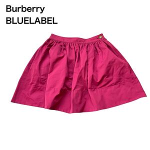 Burberry BLUE LABEL バーバリーブルーレーベル フレアスカートピンク 38 M 三陽商会