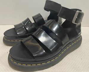 Dr Martens ドクターマーチン レザーベルトサンダルUK4黒エナメル