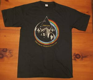 新品 【DARK SIDE OF THE MOON】ピンクフロイド 狂気 Tour Vintage Style 両面 プリント Tシャツ XL // プログレ ロックTシャツ バンT