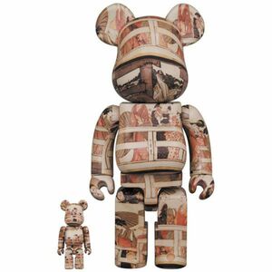 新品 BE@RBRICK 喜多川歌麿 「両国橋の上下」 100% ＆ 400%