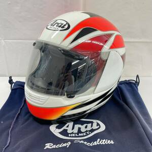 春393☆【中古品】Arai アライ フルフェイスヘルメット SNELL CLC サイズ59-60cm ComPlex Laminate Construction 保存袋付き バイク用品 ☆