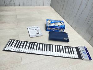 山野楽器 ハンドロールピアノ 61鍵 動作確認済 取説 128音色 MIDI出力 スピーカー内蔵 専用ポーチ ロールアップピアノ 即日発送