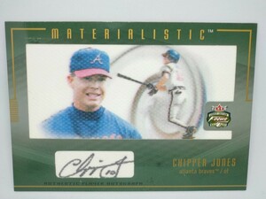 2003 Fleer Focus Jersey Edition Chipper Jones Auto 直筆サイン チッパー ジョーンズ 大判サイズ 