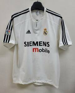 03-04レアル・マドリッド RMCF Real MADRID(H)#7 ラウール RAUL 半袖 Adidas正規 リーガ仕様 M