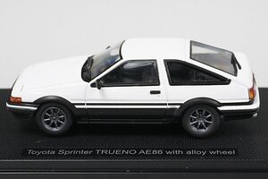 EBBRO エブロ 1/43 TOYOTA トヨタ スプリンタートレノ AE86 アロイホイール ホワイト/ブラック 44493