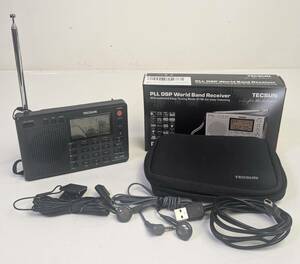 □TECSUN PL-380 ラジオデジタル PLL ポータブルラジオFM ステレオ/LW/SW/MW DSPレシーバー PL380 black (ブラック) 日本語説明書付き