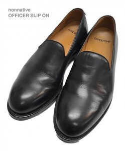 TK 価格45000円位 美品 nonnative OFFICER SLIP ON ノンネイティブ ミリタリー レザーシューズ スリッポン 革靴