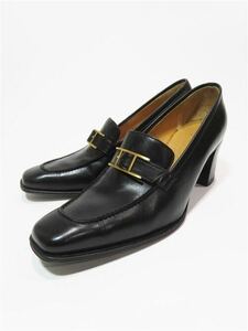 62817 HERMES ／ エルメス Hバックル レザーシューズ