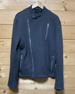 ★入手困難品★美中古・ARMANI EXCHANGE（アルマーニエクスチェンジ）★ライダースジャケット　GRAY サイズL