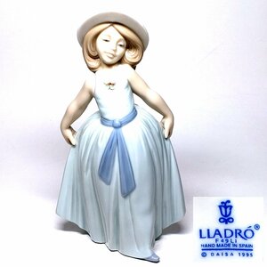 【侍】LLADRO リヤドロ 『可愛いロシータ』 06275 フィギュリン 陶磁器人形 オブジェ 保証書/元箱付 20+656