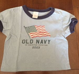 USED★オールドネイビーOLD NAVY★ベビーTシャツ12～18MOS.★アメカジ★アメリカで購入★星条旗柄★アメリカンフラッグ★9