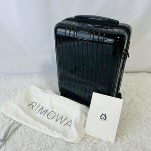 【新品未使用】RIMOWA リモワ エッセンシャルライト　 ESSENTIAL LITE Cabin U 28L 現行　TSAロック グロスブラック　キャリーケース 