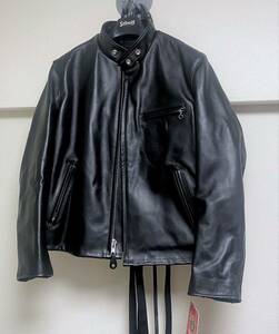 Schott ビッグサイズ 新品 タグ付 ショット 641 サイズ 46 シングルライダース ブラック USA 革ジャン シングル