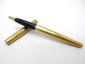 【1-113】SHEAFFER シェーファー 万年筆 ペン先14K刻印 ゴールドカラー 筆記用具