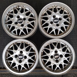 A11-110【4本価額】【14x6.5J 4x100 ET+38 ハブ60】BBS・コンパクトカー等・店頭引取可能・適格請求書発行可能