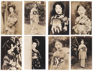 【希少】 千早晶子 プロマイド スチール写真 8枚セット 戦前 戦中 戦後 大正 昭和 レトロ 映画 女優 NT Cランク