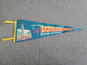 ヴィンテージ Vintage Souvenir Felt Pennant Empire State Building エンパイア・ステート・ビル 旗 アメカジ