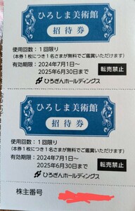 ひろしま美術館の招待券2枚セット