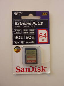 SanDisk SDカード Extreme Plus 64G SDXCカード サンディスク 4K 未開封品