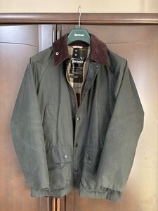 美品　Barbour バブアー ビデイル BEDALE オイルドジャケット　C36/91CM オリーブ　ユナイテッドアローズ　ビューティーアンドユース