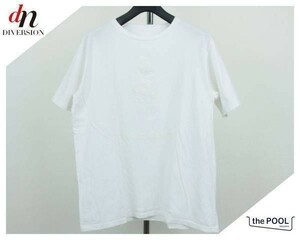 the POOL aoyama Disney ザ・プールアオヤマ ディズニー dive into the pool Tee 半袖 ミッキー ロゴ プリント Tシャツ カットソー WHITE S