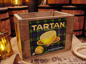 クレートラベルボックス Lサイズ NO.11 TARTAN アメリカ雑貨 アメリカン雑貨 おしゃれ