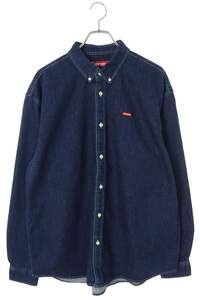 シュプリーム 長袖シャツ 24AW Small Box Shirt サイズ:L スモールボックスロゴデニム長袖シャツ 中古 HJ12