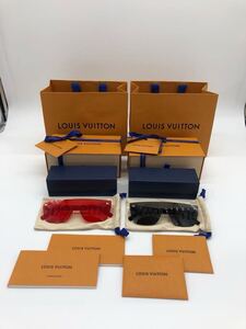 正規品 付属品完備 Supreme ルイヴィトン サングラス アイウェア 眼鏡 LOUIS VUITTON シュプリーム レッド・ブラック メンズ レディース