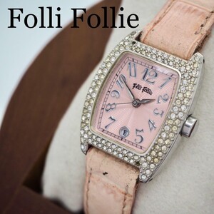 19 Folli Follie フォリフォリ時計　レディース　ダイヤ　ピンク