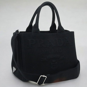 中古 プラダ トートバッグ レディース ブランド PRADA カナパ 2WAYトートバッグ 1BG439 ZKI F0002 ブラック バッグ