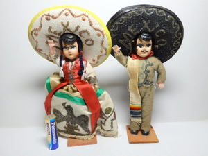 出品6/25まで メキシコ 人形 MEXICO アメリカ ＵＳＡ ソンブレロ ヴィンテージ レトロ ドール 置物 アンティーク 