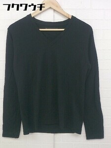 ◇ International Gallery BEAMS インターナショナルギャラリー ウール ニット 長袖 セーター サイズS ブラック メンズ