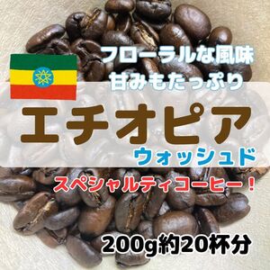 【自家焙煎珈琲200g/20杯分】エチオピア イルガチェフェ イディド ウォッシュ/モカ/スペシャルティコーヒー