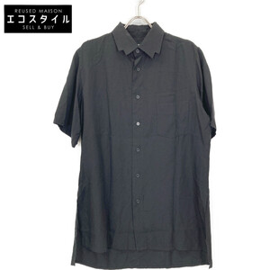 Yohji Yamamoto ヨウジヤマモト ブラック ARRANGE COLLAR SHIRT1 ブラック 2 トップス レーヨン メンズ 中古