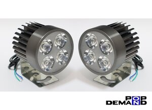 ◇即納◇汎用 灰 4連 LED フォグランプ 車外灯 2個セット RM80LW RM85L SX125R TF125 TS125R ジェベル125