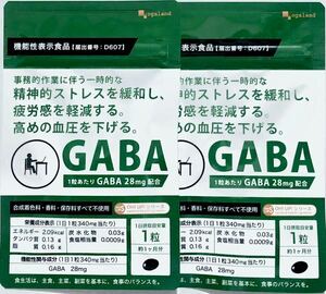 ◆送料無料◆GABA 約2ヶ月分(2025.12~ /約1ヶ月分×2袋) ギャバ 機能性表示食品 ストレス 緩和 オーガランド サプリメント