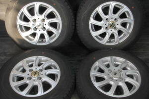 M25/条件付送料無料 バリ山 ダンロップ 冬タイヤ 155/80R13×4.5J +32 4H PCD100 社外アルミ 4本セット パッソ ブーン ヴィッツ