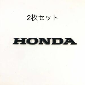 ホンダ ロゴ エンブレム マーク 立体ブラックメッキ 抜き文字 LL GL1800 2枚セット