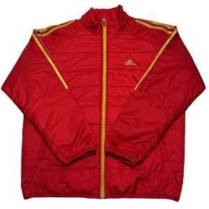 adidas アディダス パデッドジャケット レッド M